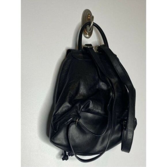 Y2K Black womens Vegan Leather Backpack gothic 2000’s - Picture 8 of 9